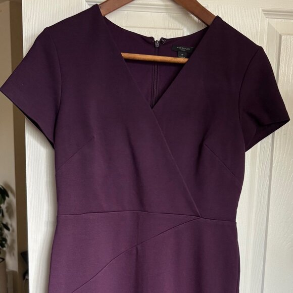 Women's Ann Taylor Petite Deep Purple Dress - Picture 2 of 7